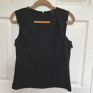 Ann Taylor black blouse, size: medium petite